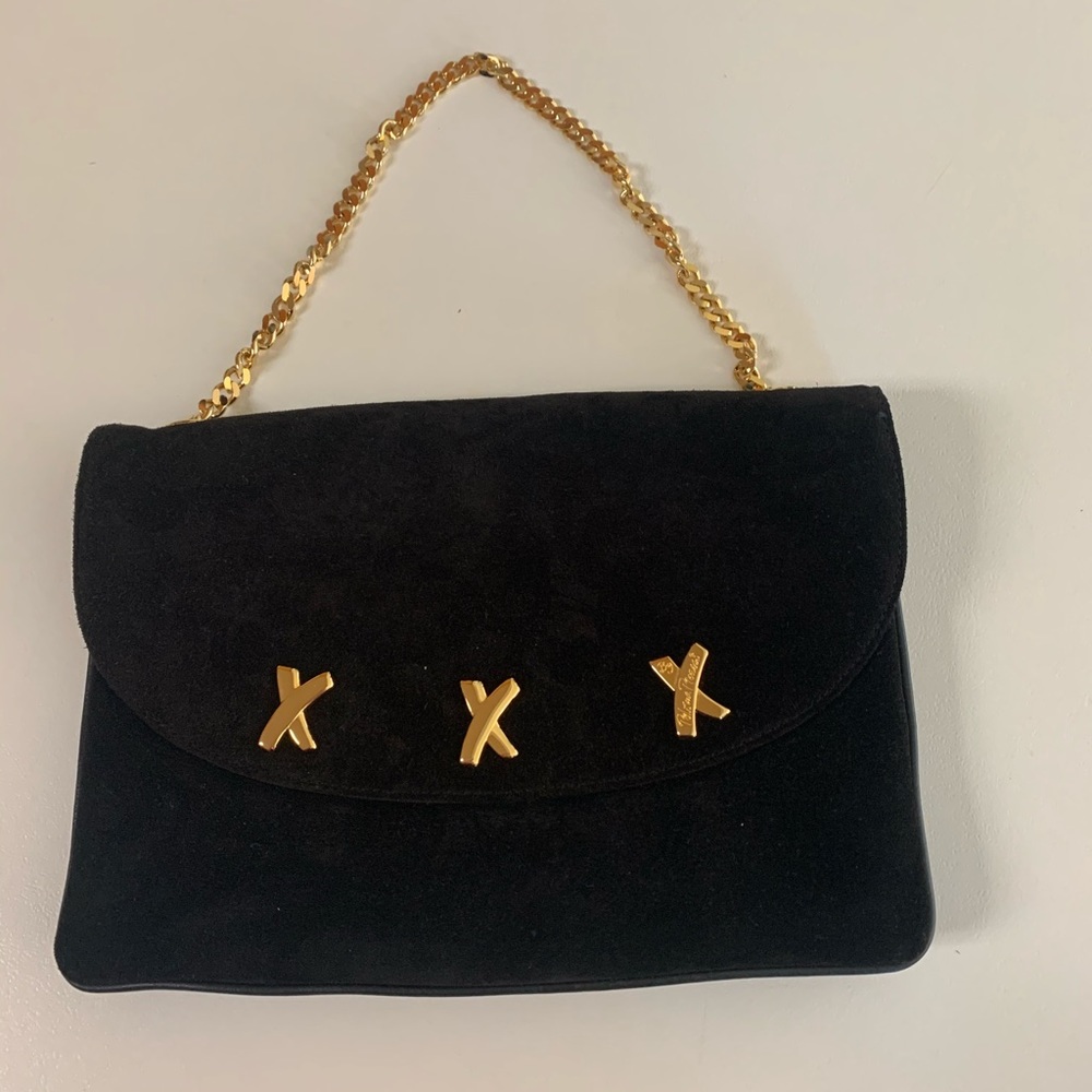 By Paloma Picasso Vintage Suede clutch/crossbody